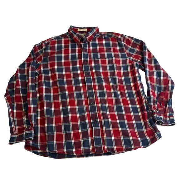 L.L. Bean Plaid Long Sleeve Button Up Cotton - Picture 1 of 8